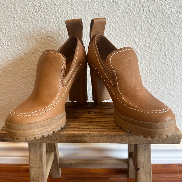 See By Chloe Claudia Platform Pump Brown Size 36 - Picture 1 of 9